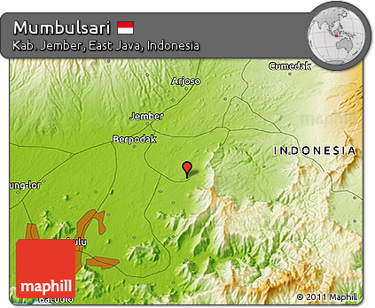 Physical 3D Map of Mumbulsari