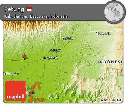 Physical 3D Map of Petung