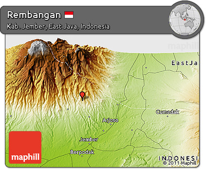 Physical 3D Map of Rembangan