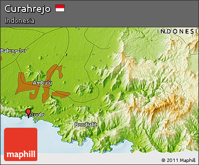 Physical 3D Map of Curahrejo
