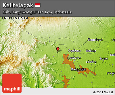 Physical 3D Map of Kalitelapak