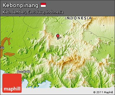 Physical 3D Map of Kebonpinang