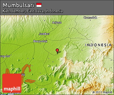 Physical 3D Map of Mumbulsari