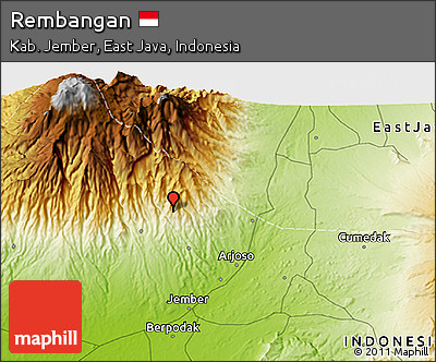 Physical 3D Map of Rembangan