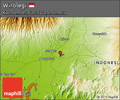 Physical 3D Map of Wirolegi