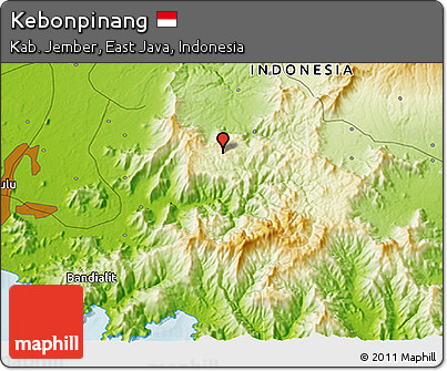 Physical 3D Map of Kebonpinang