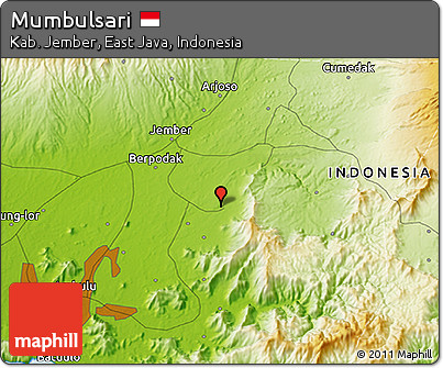 Physical 3D Map of Mumbulsari