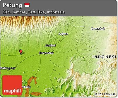 Physical 3D Map of Petung