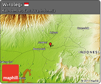 Physical 3D Map of Wirolegi
