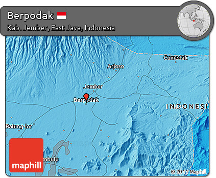 Political 3D Map of Berpodak