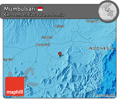 Political 3D Map of Mumbulsari