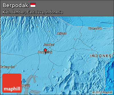 Political 3D Map of Berpodak