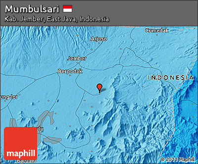 Political 3D Map of Mumbulsari