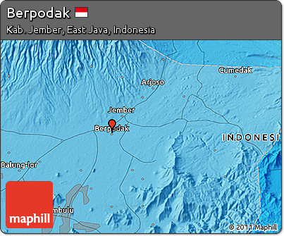 Political 3D Map of Berpodak