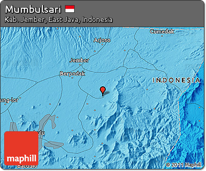 Political 3D Map of Mumbulsari