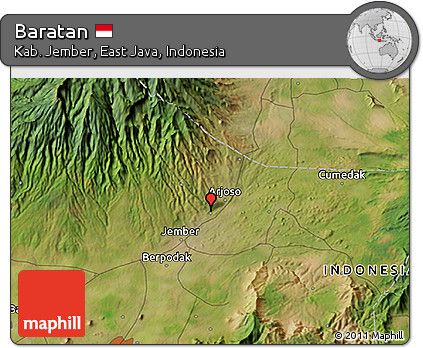 Satellite 3D Map of Baratan