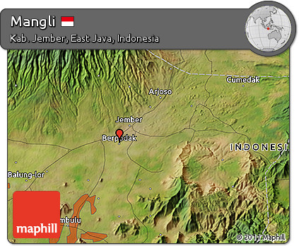Satellite 3D Map of Mangli
