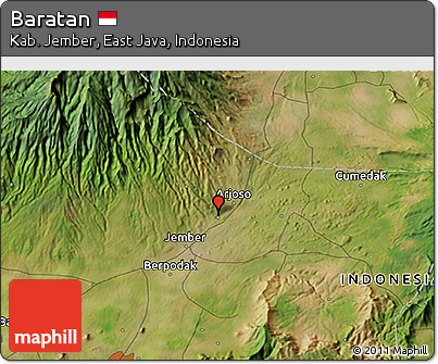 Satellite 3D Map of Baratan