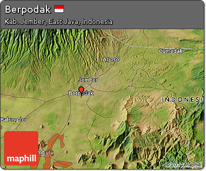 Satellite 3D Map of Berpodak
