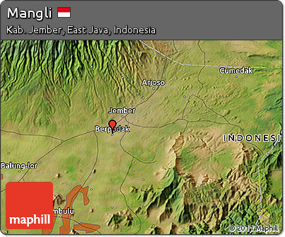 Satellite 3D Map of Mangli