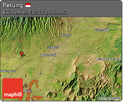 Satellite 3D Map of Petung