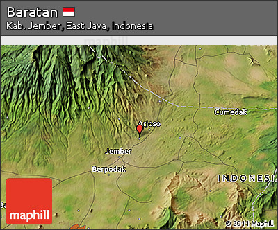 Satellite 3D Map of Baratan
