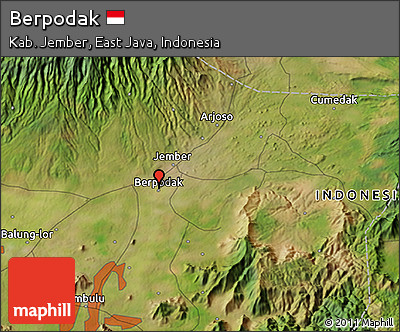 Satellite 3D Map of Berpodak