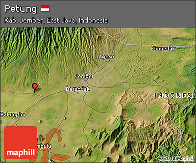 Satellite 3D Map of Petung