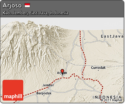 Shaded Relief 3D Map of Arjoso