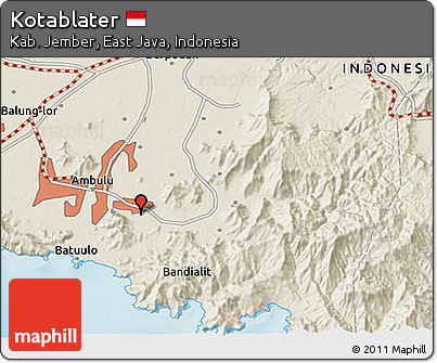 Shaded Relief 3D Map of Kotablater
