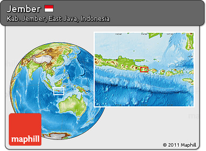 Physical Location Map of Jember