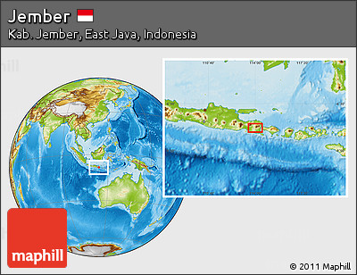 Physical Location Map of Jember