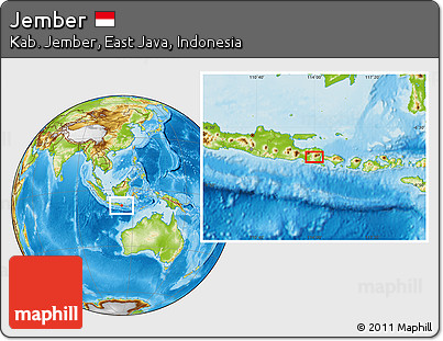 Physical Location Map of Jember