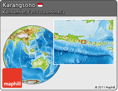 Physical Location Map of Karangsono
