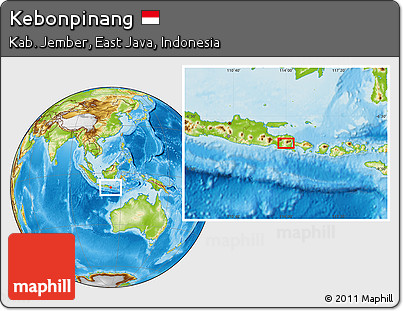 Physical Location Map of Kebonpinang