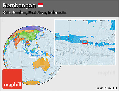 Political Location Map of Rembangan