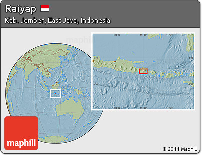 Savanna Style Location Map of Raiyap, hill shading