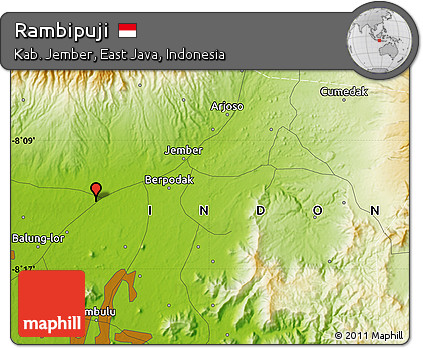 Physical Map of Rambipuji