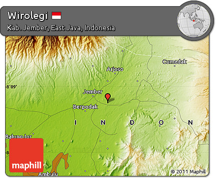 Physical Map of Wirolegi