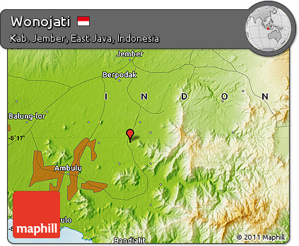 Physical Map of Wonojati
