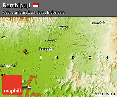 Physical Map of Rambipuji