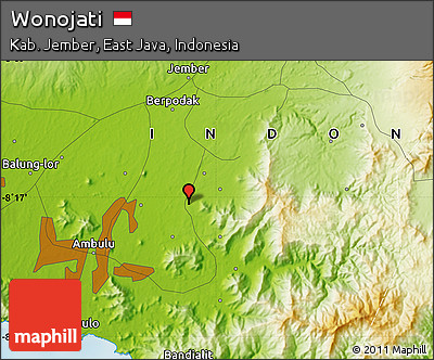 Physical Map of Wonojati