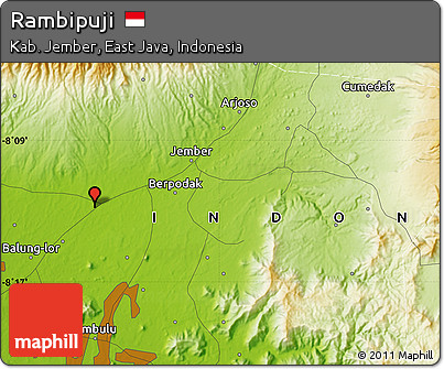 Physical Map of Rambipuji