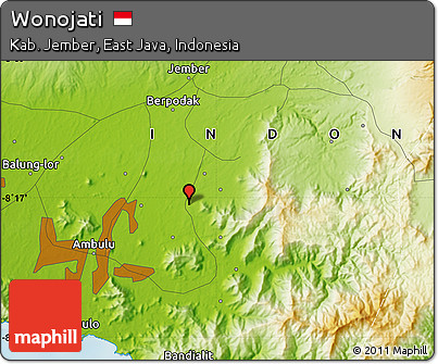Physical Map of Wonojati