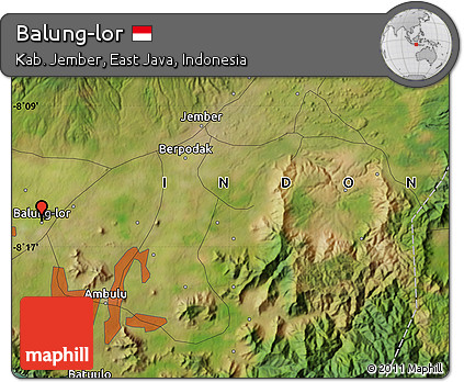 Satellite Map of Balung-lor