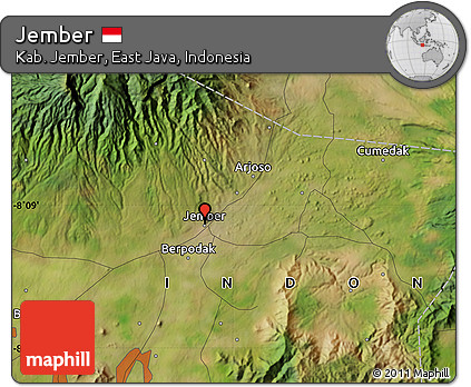Satellite Map of Jember