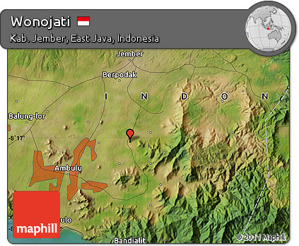 Satellite Map of Wonojati