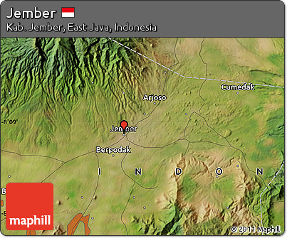 Satellite Map of Jember