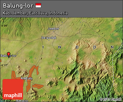 Satellite Map of Balung-lor