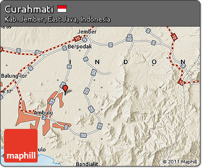 Shaded Relief Map of Curahmati